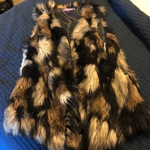 Faux Fur Multi Colored Vest